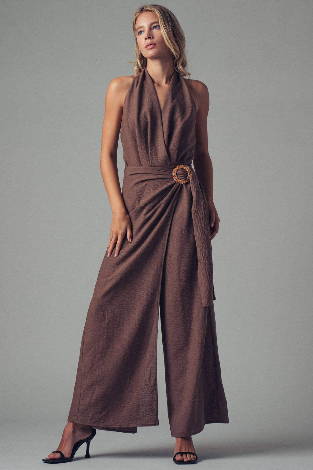 Halter Wide-Leg Jumpsuit