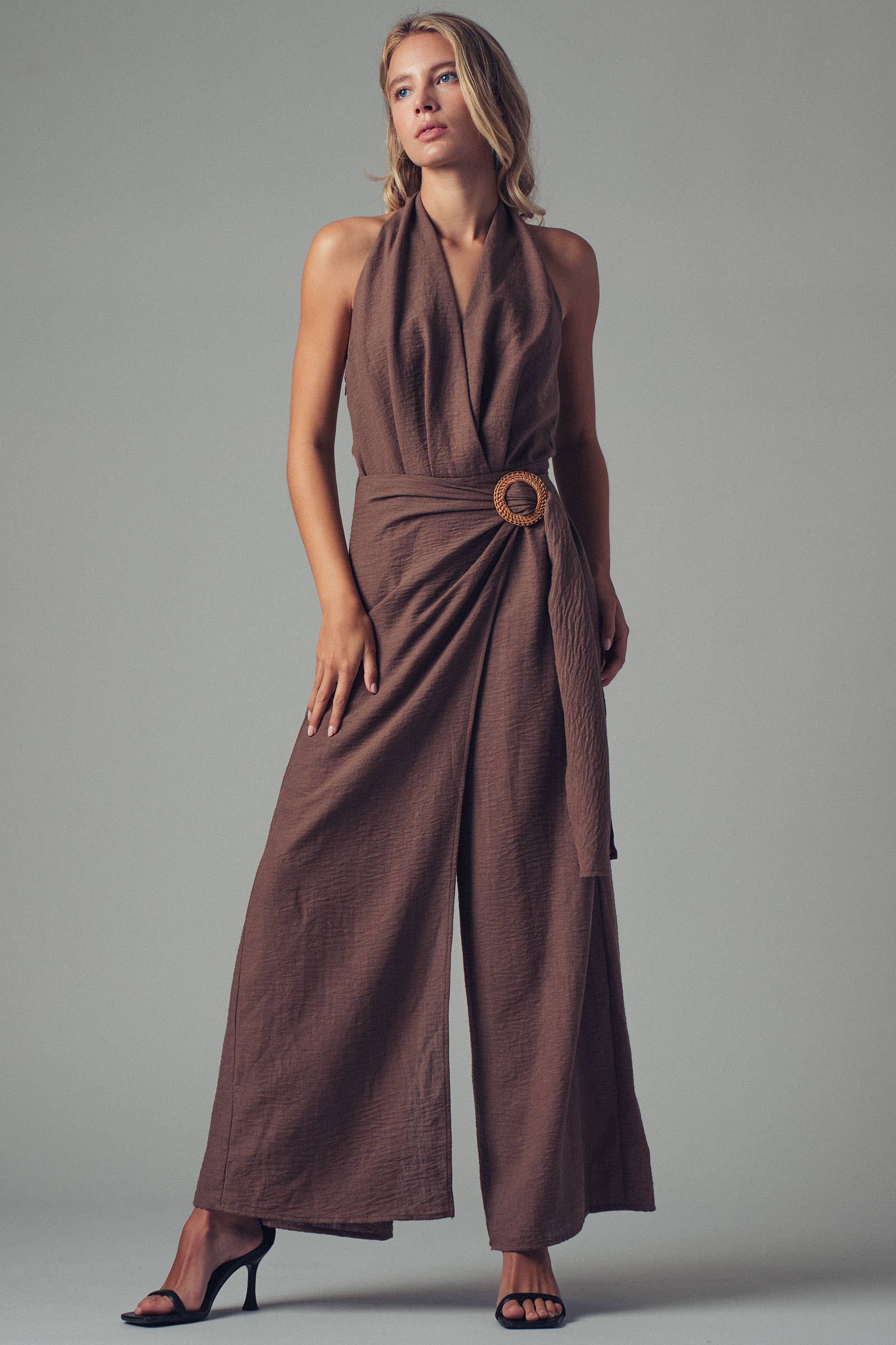 Halter Wide-Leg Jumpsuit