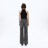 High Rise Leopard Print Wide Leg Pants
