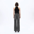 High Rise Leopard Print Wide Leg Pants
