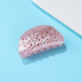 Sparkling Iridescent Crystal half Moon Hair Claw | 40H1114