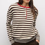 The Virginia Sweater | Henley Color Pop Cardigan