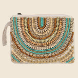Boho Assorted Beaded Pattern Cosmetic Bag