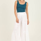 B3690-ASIS WIDE LEG PANTS WITH V YOKE WAIST BAND