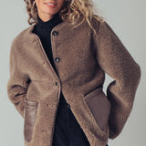 Plush Faux Shearling Jacket – Boxy Relaxed Fit