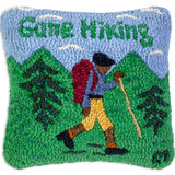 Gone Hiking Hooked Wool Pillow