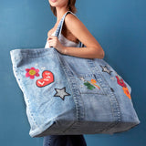 Really Big Denim Tote Bag