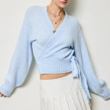 Wrap Tie Knit Sweater