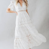Lace Trim Maxi Dress