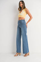 Patch Pocket Wide Leg Flare