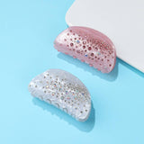 Sparkling Iridescent Crystal half Moon Hair Claw | 40H1114