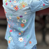 Sketchbook Embroidered Denim Shirt