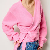 Wrap Tie Knit Sweater