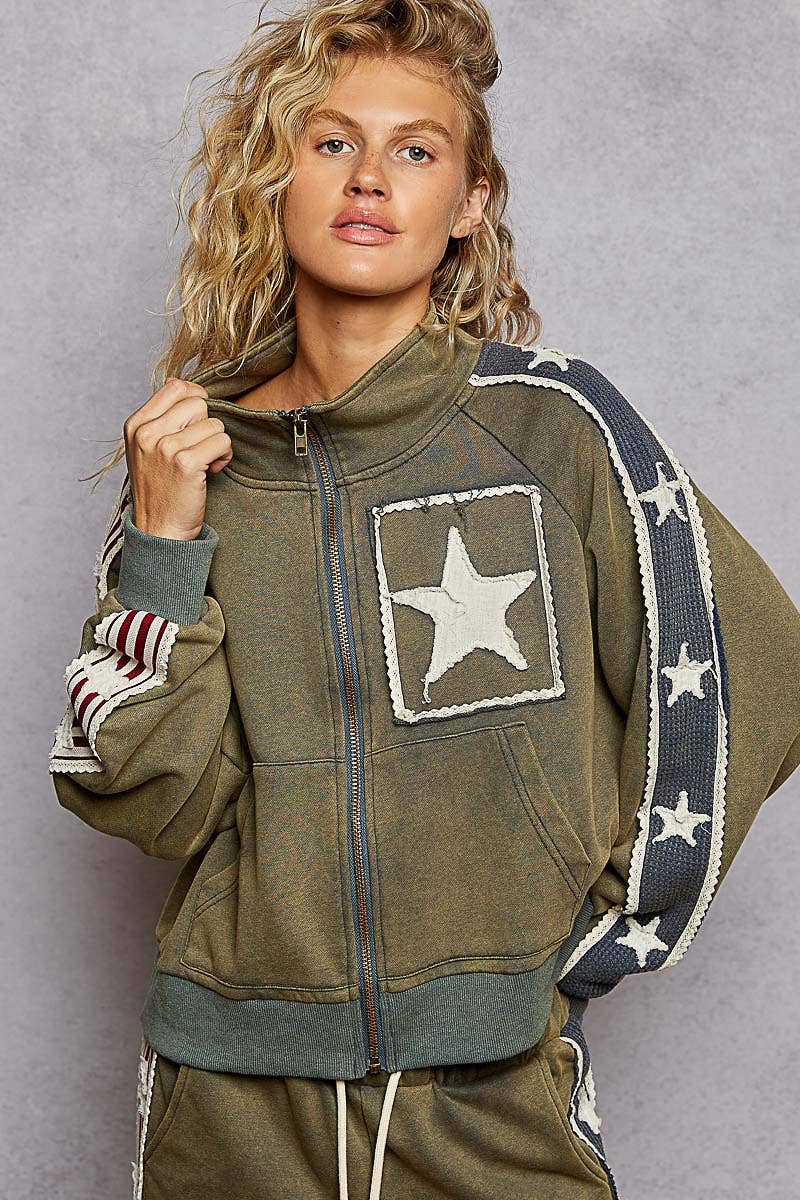Star Patch Track Jacket