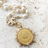 Coin jewelry pearl necklace boutique salon jewelry