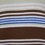 CREW NECK MULTI STRIPE SWEATER WITH WIDE LEG PANTS
