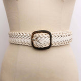 Crochet Trimmed Woven Leather Belt