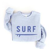 "SURF" & Surfboard Graphic Sweatshirt