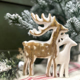 Wooden Reindeer With Enamel