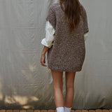 Oversized Knit Sweater Vest