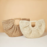 Straw woven bag vacation beach bag retro casual handbag