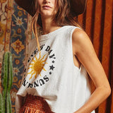 Sunshine Graphic Cropped Tank Top