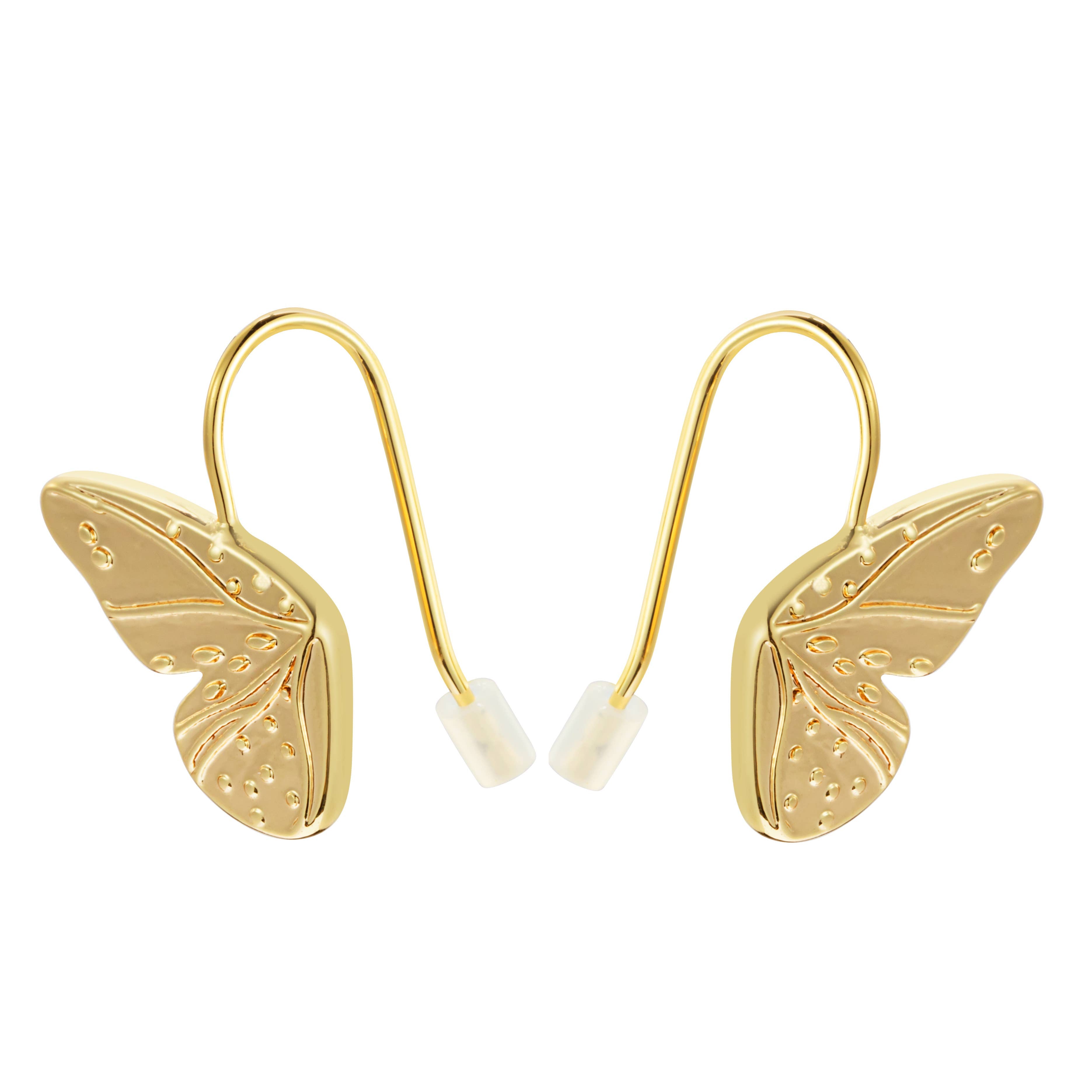 Butterfly Wings Earrings - Gold
