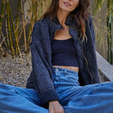 Quilted Knit Mineral Washed Jacket