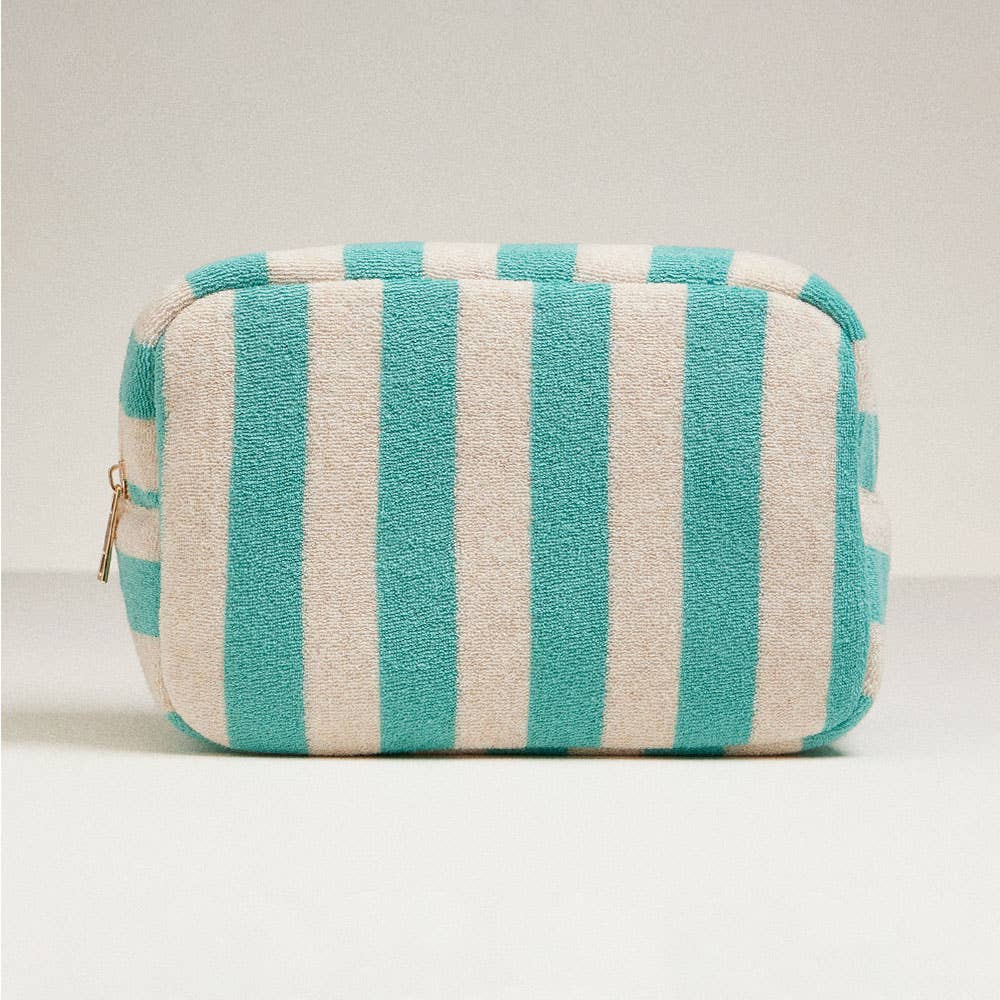 Striped Pattern Makeup Bag