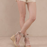 The Oceana | Latte Gingham Wrap Wedge