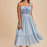 Embroidered Maxi Dress