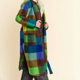 Multi Color Checker Coat