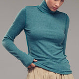 Striped Turtleneck Knit Top