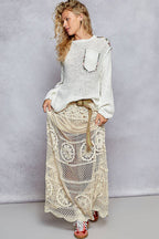 Thin Cable Knit Sweater
