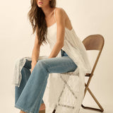 Ruffled Lace Flyaway Maxi Cami Top