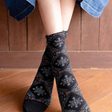 Retro Mid-calf Patterned Socks