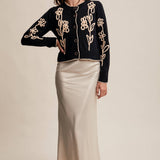 Embroidered Floral Knit Cardigan