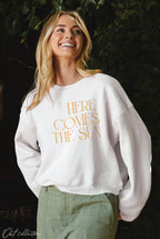 "HERE COMES THE SUN" Graphic Sweatshirt