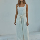 Tie Waist Tank Top Jumpsuit
