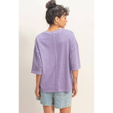 Pigment Dye Oversized Half-Sleeve T-Shirt