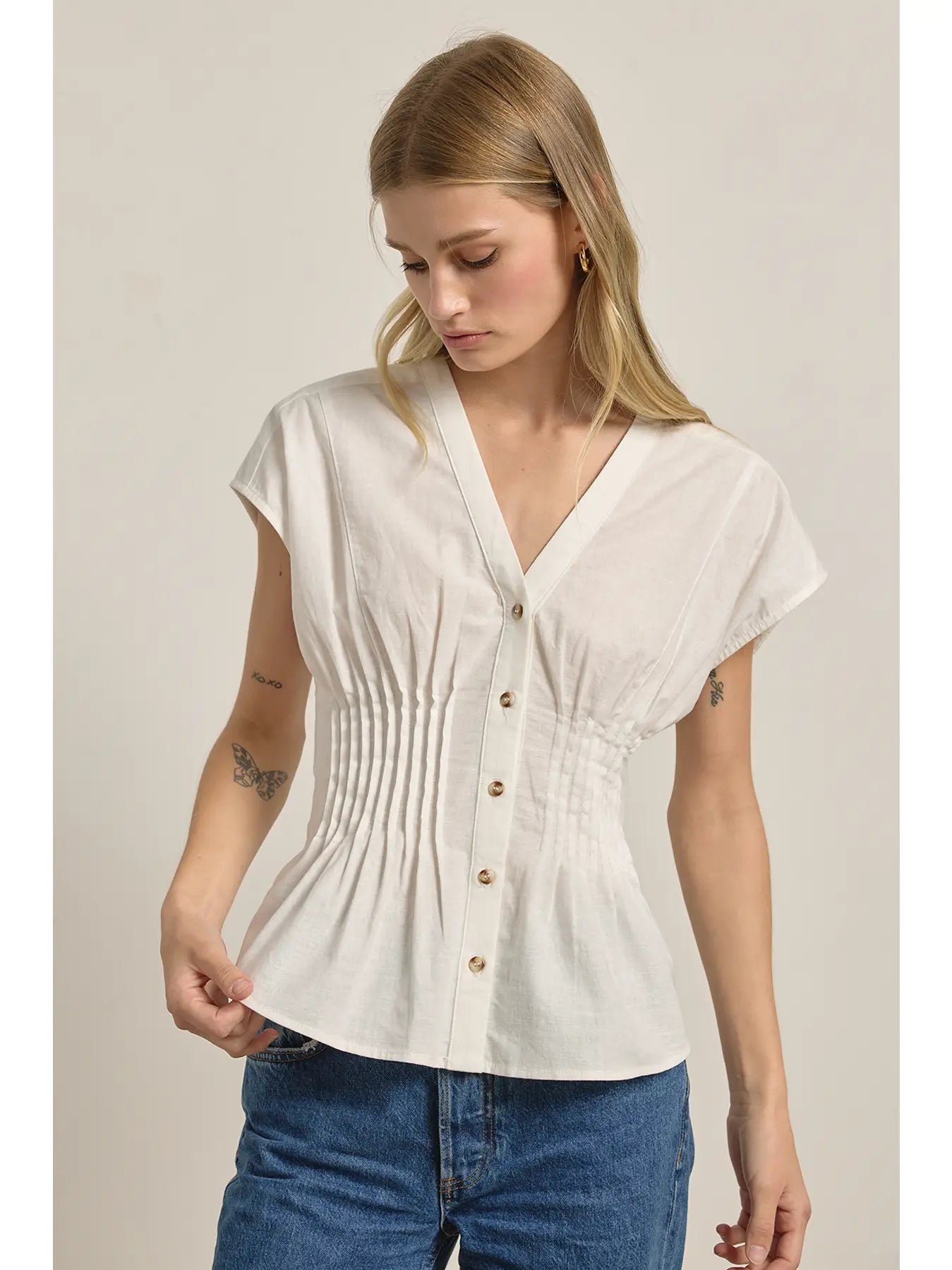 Pleated Blouse