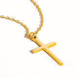 Tirza 18K Gold Non-Tarnish Small Cross Necklace