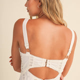 ID10399 EMBROIDERED CUTWORK BUSTIER FLARE LONG DRESS WITH MI