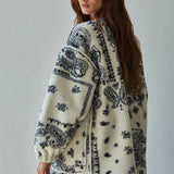 Sherpa Paisley Print Jacket