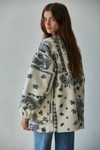 Sherpa Paisley Print Jacket