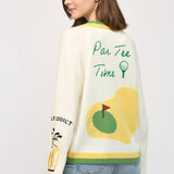 GOLF EMBROIDERED PATCH CARDIGAN LW2119