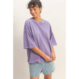 Pigment Dye Oversized Half-Sleeve T-Shirt