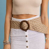 Bohemian Wide Natural Jute Waist Belt