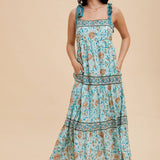 Border Print Maxi Dress