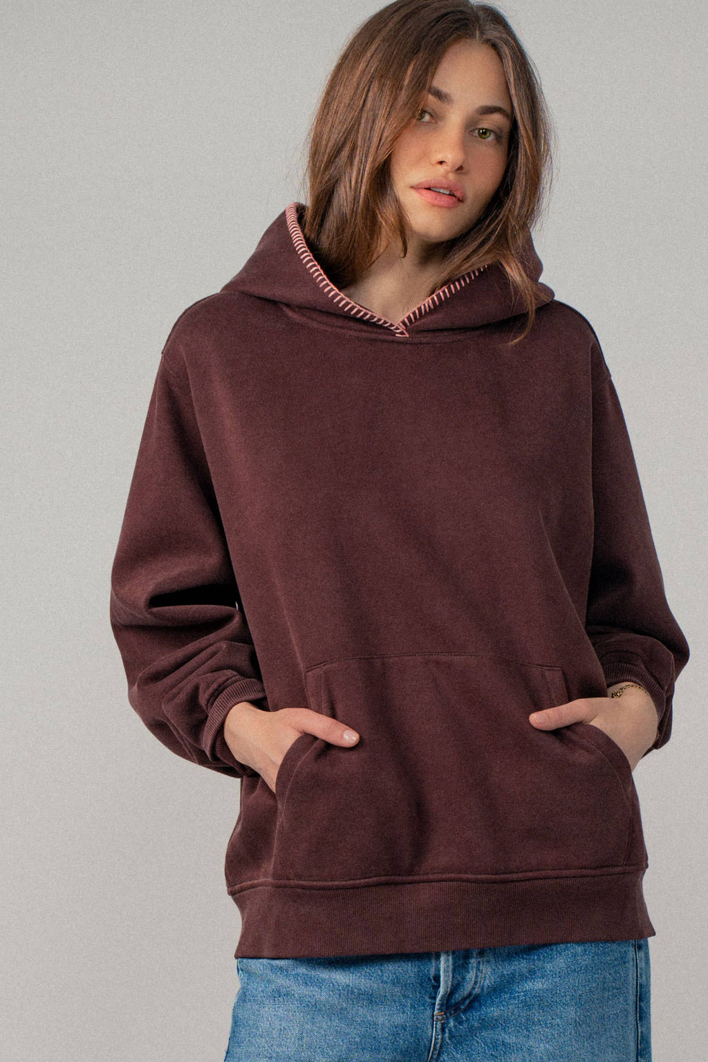 Vintage-Wash Hooded Sweatshirt